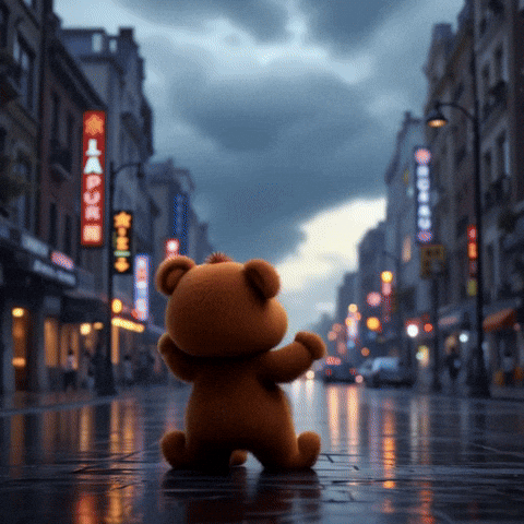 grizlor surprise shock weather panic GIF