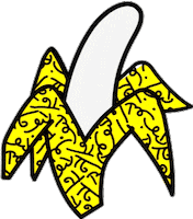 Banana Sticker by Romero Britto