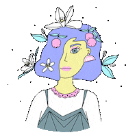Girl Spring Sticker