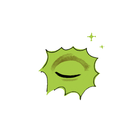 illustratingchange green eyes sparkle eye Sticker