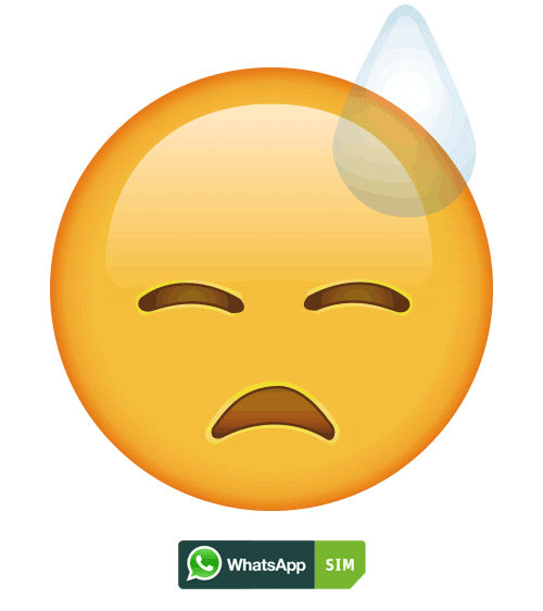 Sad Oh No Sticker by WhatsApp SIM