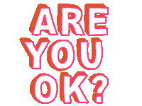 Are You Ok Pink Sticker by Poppy Deyes