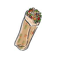 Taco Eating Sticker by Fat Baby Rice Bowls