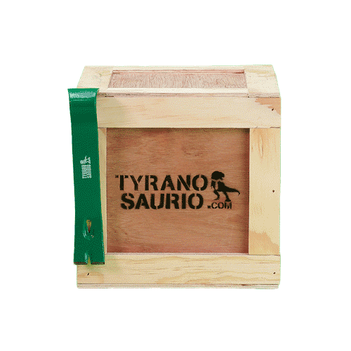 Tyranosaurio giphyupload regalos originales wood box tyranosaurio Sticker