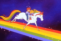 flying rainbow brite GIF