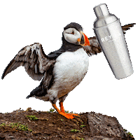 flying happy hour Sticker by Reyka Vodka