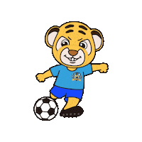 traumtraining football soccer goal tiger Sticker