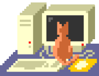 cat pixel art Sticker by SoulfulSock