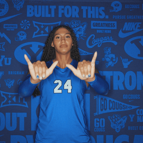 Ncaa Volleyball Go Cougs GIF by BYU Cougars