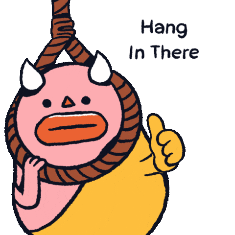 Hang In There Art Sticker by Monkiddo