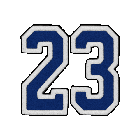 Twenty Three Embroidery Sticker by Customnumbered