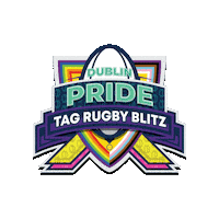 Dublin Pride Rugby Logo Sticker by Emerald Warriors RFC
