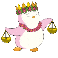 Weighing Zodiac Sign Sticker by Pudgy Penguins