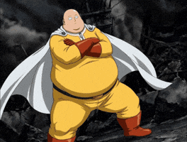 FatAnime anime wind one punch man saitama GIF