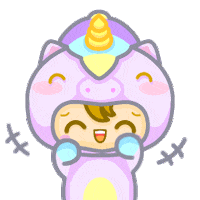 kiktoyz baby haha unicorn middlefinger Sticker