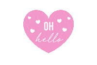 Oh Hello Heart Sticker by LeaZBoutique