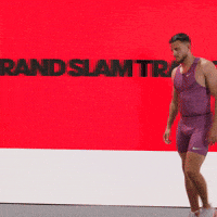 Track And Field Shrug GIF by Grand Slam Track