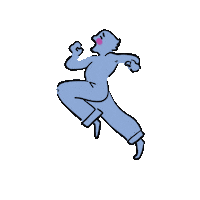 On My Way Running Sticker