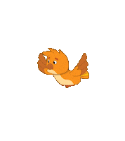 Flying Yellow Bird Sticker by Dumela