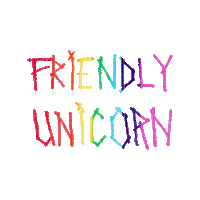 Friendlyunicorn rainbow unicorn friendly fu Sticker