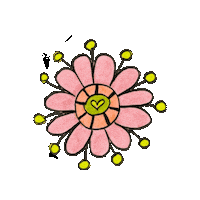 Summer Flower Sticker by Rollin'Art