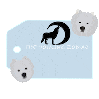 thehowlingzodiac samoyed bobble head gift tag thehowlingzodiac Sticker