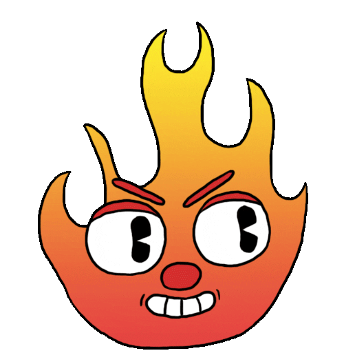 On Fire Reaction Sticker by Santiagoz_Arts
