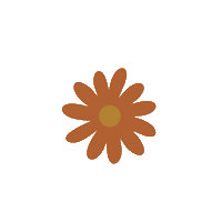 Orange Flower Sticker