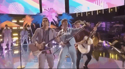 rocking jonas brothers GIF by The Voice