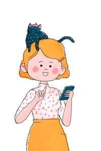 Cat Illustration Sticker by Bundleboon