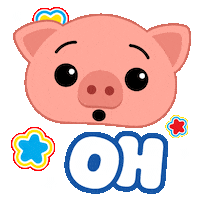 Pig Sorprendido Sticker by El Payaso Plim Plim