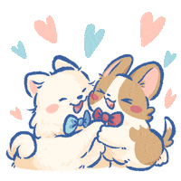 Friends Love Sticker by Lazy Corgi