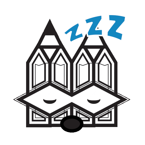 Good Night Sleeping Sticker by Stamatia Alexaki