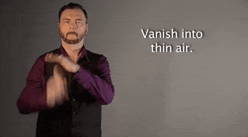 sign language vanish into thin air GIF by Sign with Robert