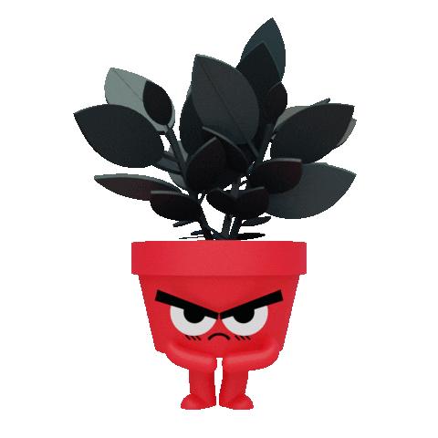 jedelblut giphyupload angry plant grumpy Sticker