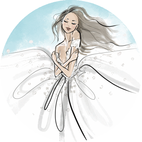 inesdisanto love illustration blue wedding Sticker
