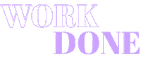 StudioBBB work done work finished work done studio bbb work purple Sticker