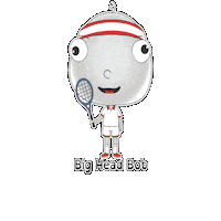 Tennis Jumping Sticker by BigHeadBob.com