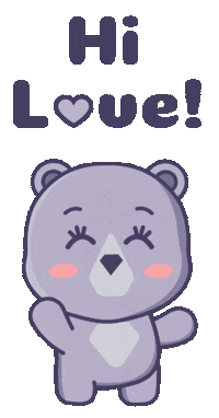 Bear Love Sticker by Caring Crystals