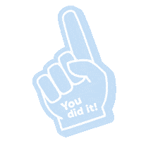 thesportsocialclub you did it foam finger youdidit foamfinger Sticker