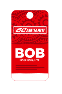 _AirTahiti_ bob airline luggage bora bora Sticker