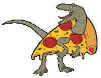 JurassicFoodies food pizza foodie dinosaur Sticker