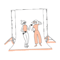 spectrumaurora cute friends photography peach Sticker