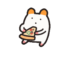 Pizza Hamster Sticker