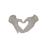 takarano love happy white hand Sticker