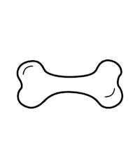 dogtopiacanada bone dog mom tennis ball thought bubble Sticker