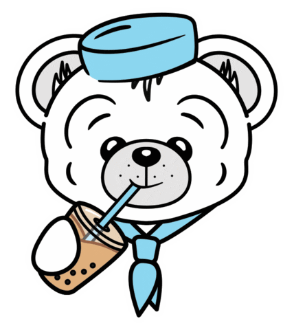bearuji giphyupload sticker kawaii drink Sticker