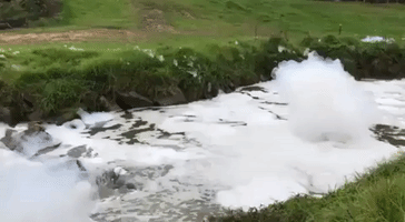 Foam Spews From Dandenong Creek in Suspected Chemical Dump