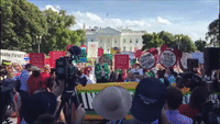 Crowd Boos Outside White House after Trump Announces Paris Climate Pact Withdrawal