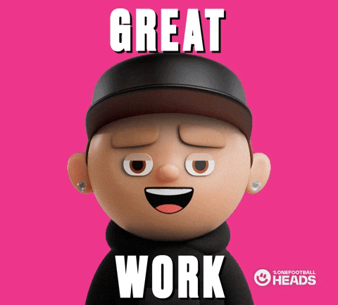 Well Done Yes GIF by OneFootball Heads